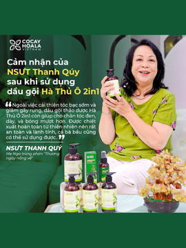 DẦU GỘI THẢO DƯỢC HÀ THỦ Ô, GỘI - XẢ 2IN1, HỖ TRỢ LÀM ĐEN TÓC, LÀM SẠCH DA ĐẦU HIỆU QUẢ 450G